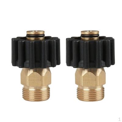 2pcs Pressure Washer Connect M22M X M22F Solid Brass Coupling Adapter