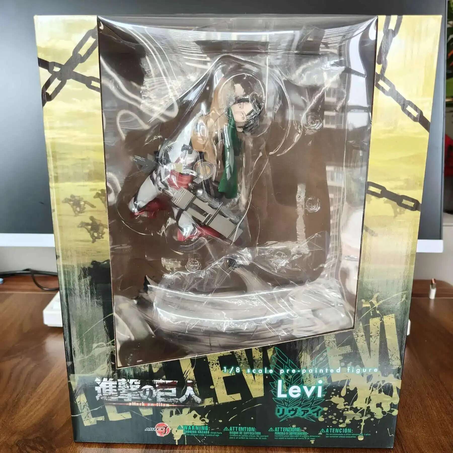 

28cm Anime Attack On Titan Levi Renewal 1/8 Scale Action Figure Playthings Collection Pvc Model Doll Present great for daily use