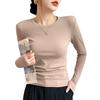 2025 New Autumn/Winter Women’s Warm Velvet Long Sleeve Base Shirt