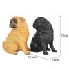 Artificial Pug Dog Model Statue Realistic Reusable Plastic Pug Dog Model Statue Cute  For Home Or Garden