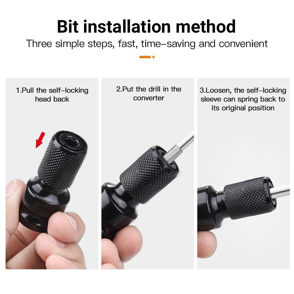 1Pcs 1/2 Inch Square To 1/4 Inch Impact Wrench Socket Set Quick Release Tools Sleeve Adapter