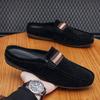Fashion Lefu Shoes Men's Lightweight Bean Shoes Summer One Step Push Lazy Breathable Casual Half Support Slippers for Men