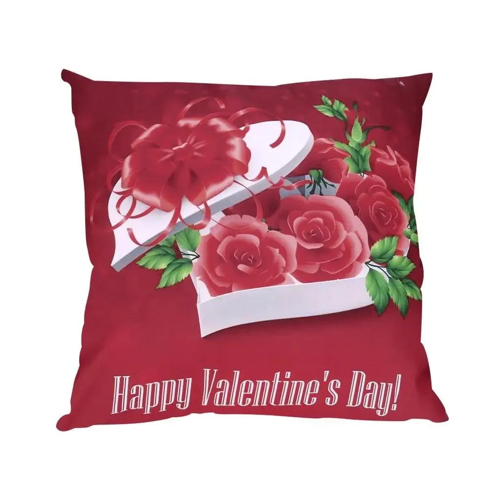 Home Decor Printing Dyeing Peony Sofa Bed Pillow Case Cushion Cover