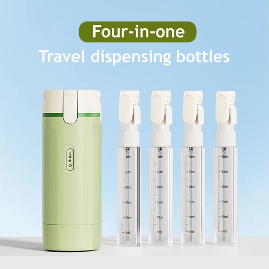 4Pcs/Set 30ML Travel Bottle Leak Proof Reusable Lotion Conditioner Shampoo Storage Bottle Dispenser Portable Refillable Empty Toiletries Container