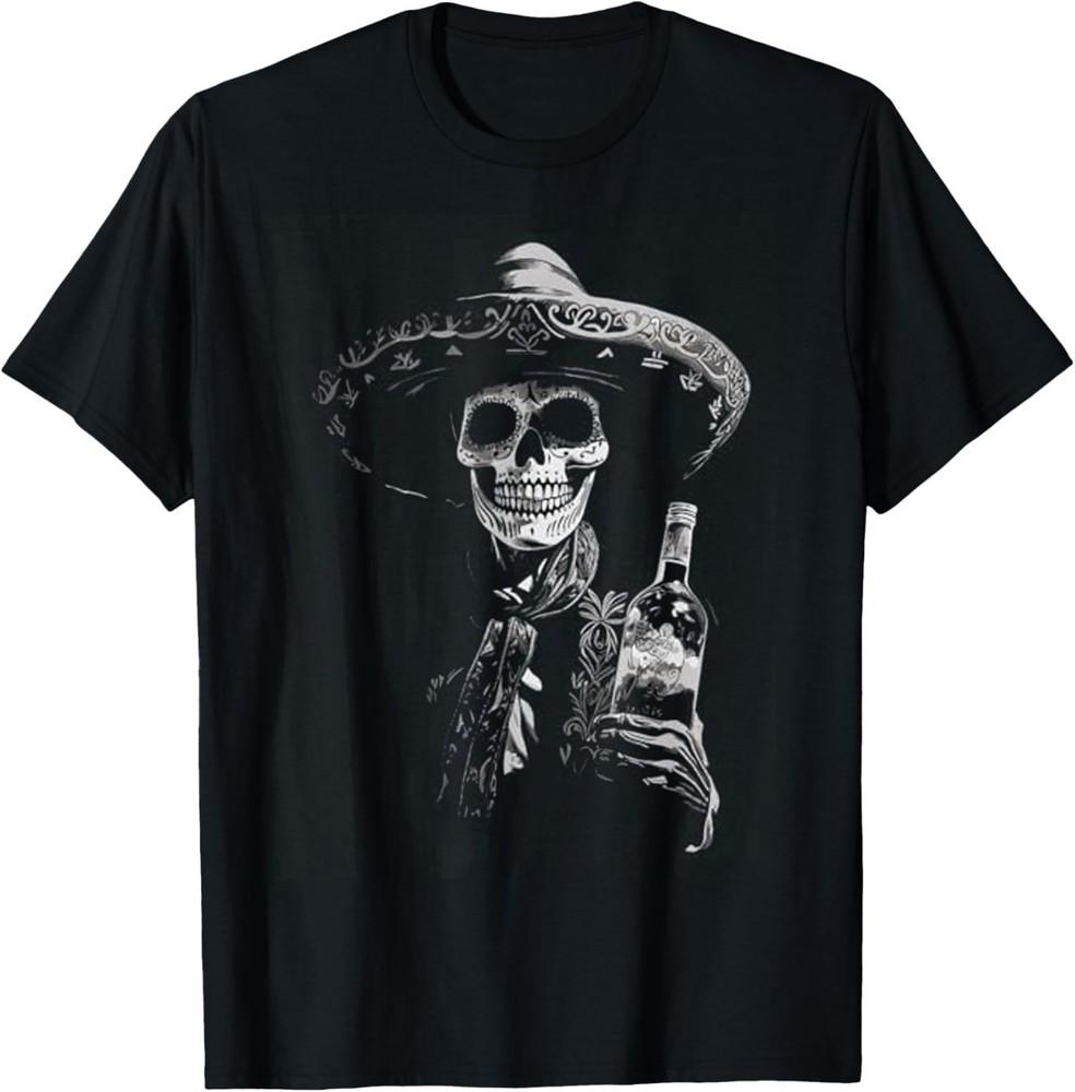 

Vintage Skeleton Tequila Mexico Dia De Los Muertos Mexican S-5XL Unisex T-Shirt XL