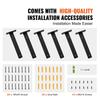Shelf Bracket, 6”L x 4”W x 1.6”H 6 Pcs, Heavy Duty Floating Shelf Brackets, Brackets for Shelves, 5mm Thick Matte Black L Shelf Bracket,Steel Shelving