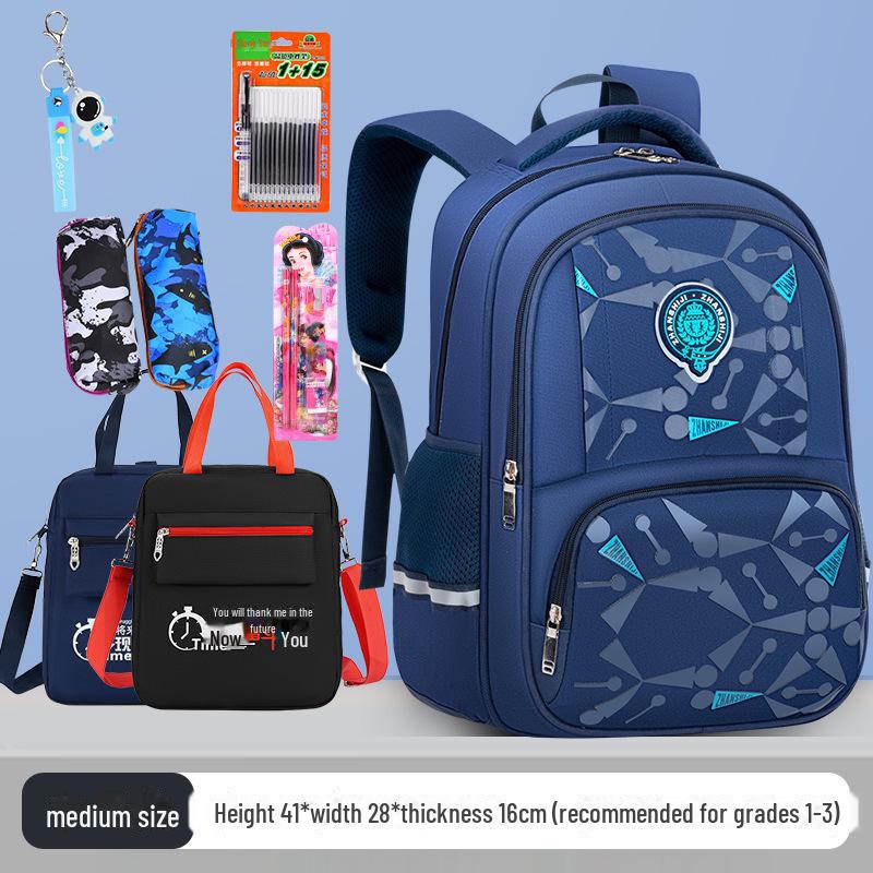 Stilvoller Wasserdichter Leichter Rucksack für Kinder, Klassen 1-6, mit Rückenschutz und Strapazierfähigem Verschleißfestem Design