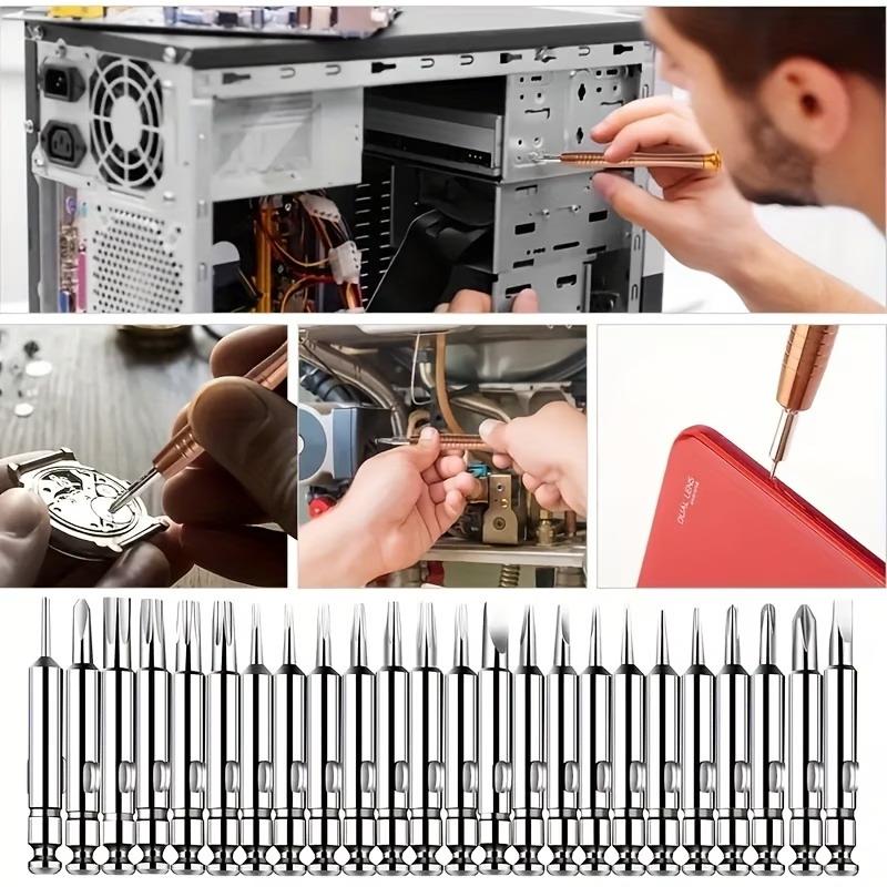 25 Pcs Magnetic Screwdriver Set Multi-Function Hand Tool Precision Phone Camera Repair Torx Hex Screw Driver Bits Kits Bag