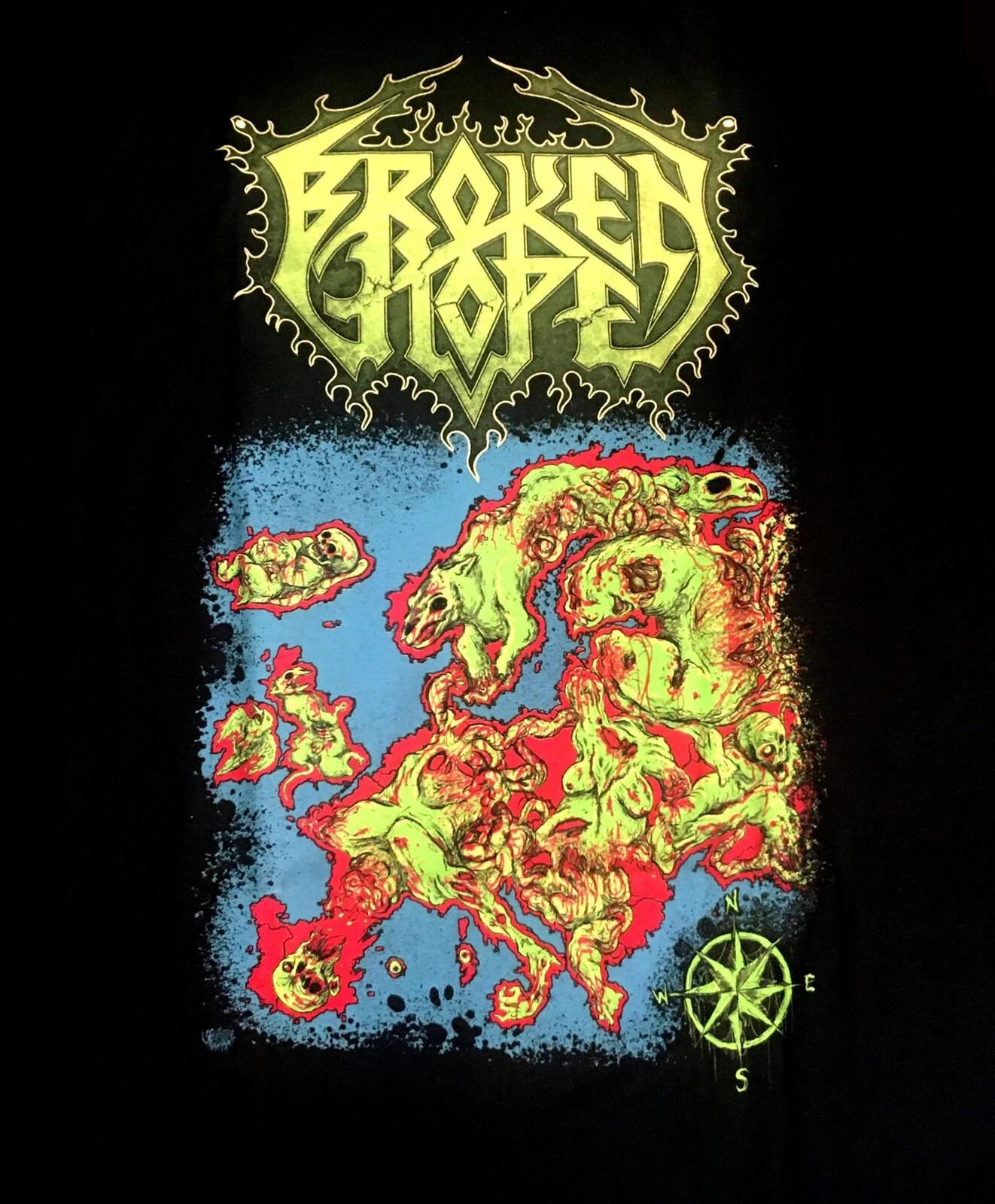 New BROKEN HOPE cd lgo CARRION EATERS TOUR T SHIRT NZ177 FREE SHIPPING Unisex T-Shirt XL