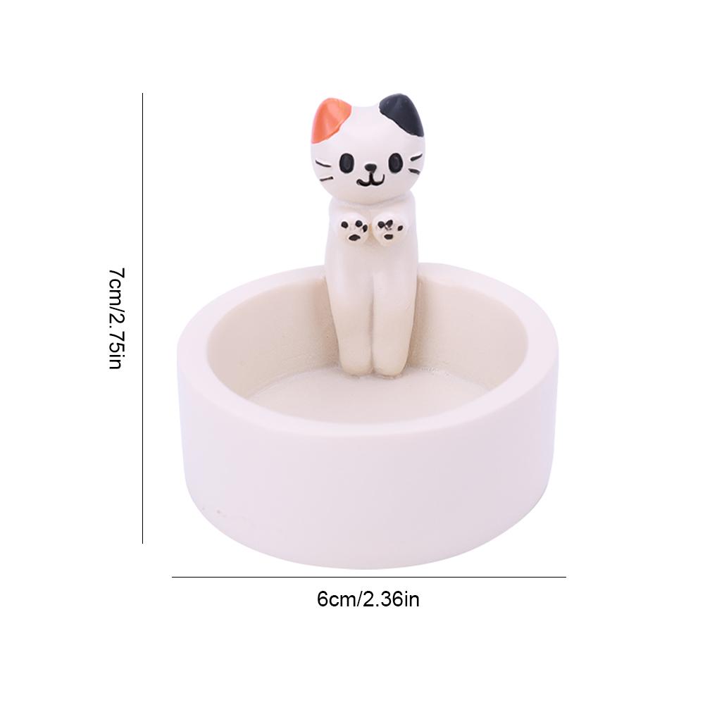 

Cute Scented Candle Holder Resin Decorative Cat Candle Holder Creative Kitten Warming Paws Candlestick Gift for Cat Lover