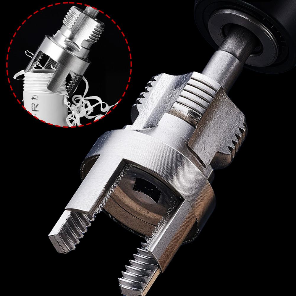 4/6-inch Water Pipe Thread Tool Integrated Internal External Pipe Threading Tool Dual-Function Pipe PVC Pipe Thread Cutting Tool