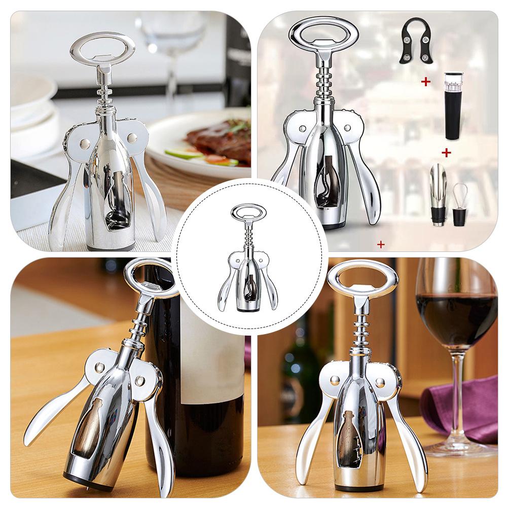 Stainless Steel Wine Opener, Heavy Duty Corkscrew Set For Home Bar, Ideal Graduation Retirement Gift For Men Women, Easy To Use Professional Sommelier