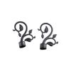 Ends Heads Curtain Pole Finials Imitation Iron Roman Rod Curtain Accessories   Home
