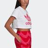 Adidas Originals Trefoil Large Logo Vintage Print Casual Sports Crew Neck Short Sleeve T-Shirt Women Tops White H20482