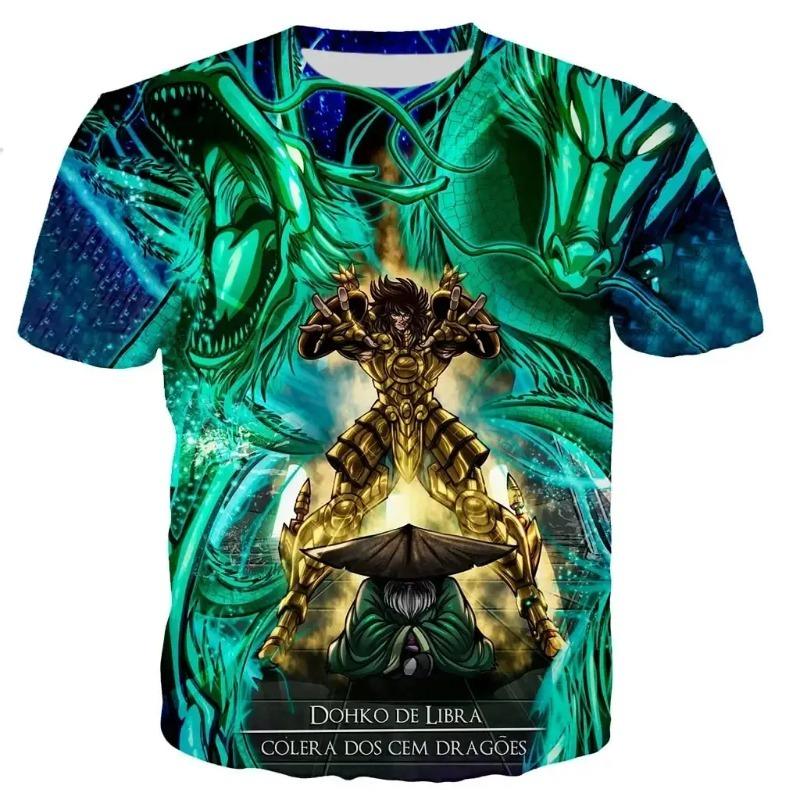 Anime The Knights of The Zodiac Saint Seiya 3D Printed T Shirt For Men Women Short Sleeve Harajuku Style Tops Trend Kid Y2k Tees