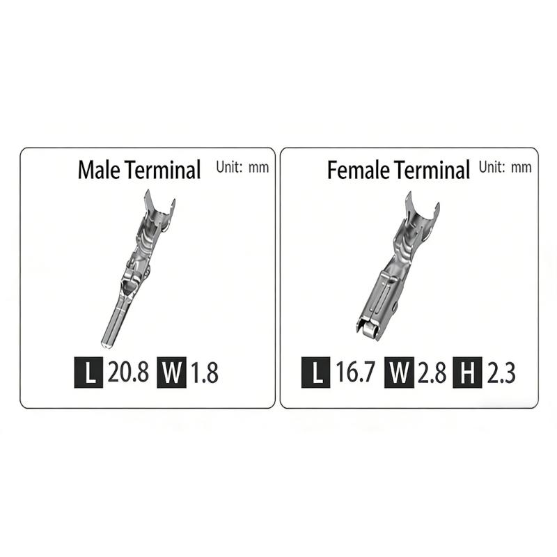 Plastic Waterproof Terminals Connector Electrical Plugs Connector Upgrades for Automotive & Outdoor Electrical Application