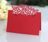 50pcs Seat Card Butterfly Hollow Heart Table Card Wedding Name Sign In Table Wholesale Table Numbers Wedding Thank You Cards