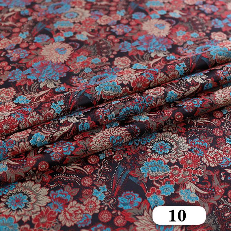 

100x75cm High-density Nylon Satin Brocade Fabric DIY Sewing Dress Antique Cheongsam Costume Stage Clothing Upholstery Patchwork 100x75cm