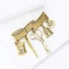 Unique Vintage Tailor Tools Brooch Alloy Decorative Sewing Supplies Brooch DIY Creative Lapel Pin Banquet Party