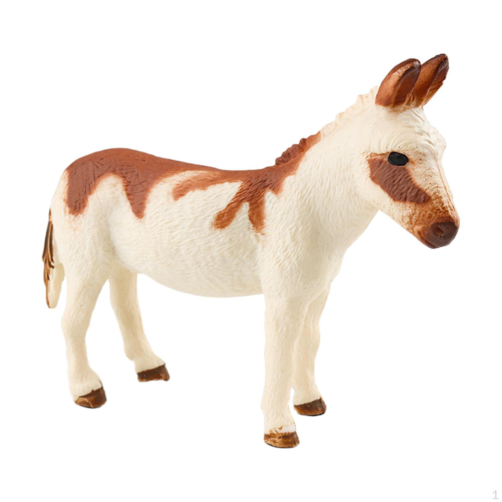 

Фигурки животных, игрушки, коллекционные скульптуры для дошкольников, фермерские фигурки для тортов, подарок spotted donkey