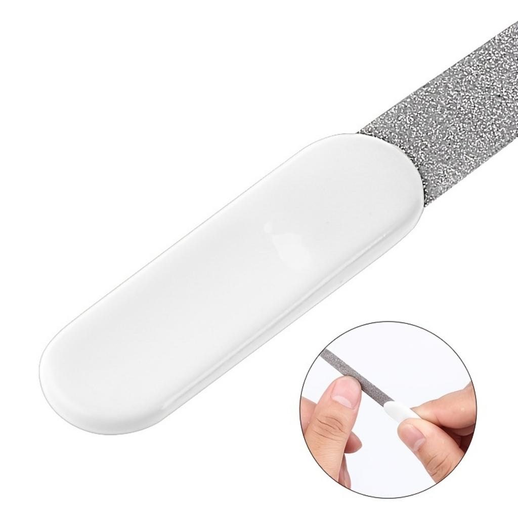 8 Pcs Stainless Steel Double-Sided Nail Files for Professional Manicures At Home and Salon