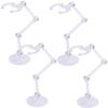 Rubonarie Figure Stand, Display Stand, Multi-Stand, Polycarbonate, 180-Degree Articulation, Plastic Model Figures, Set of 4 (Clear)