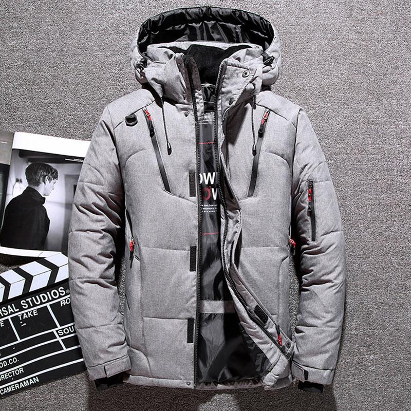 Pánská péřová bunda na podzim a zimu, krátká outdoorová bavlněná bunda, silná a teplá ležérní bunda