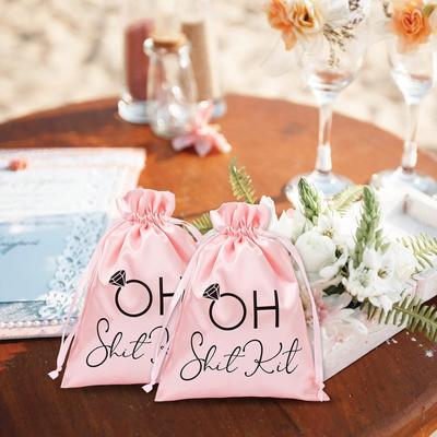 10 Peças/ Conjunto, 15*20cm/ 6*8 Polegadas, Saco Kit Ressaca Casamento, Presente Festa de Despedida de Solteira RessacaGrande Saco de Embrulho de Presente com Cordão