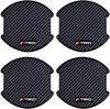 TRD Door Handle Protector, TRD Car Carbon Fiber Door Knob Guard, Scratch Prevention, 4-Pack (L, TRD)