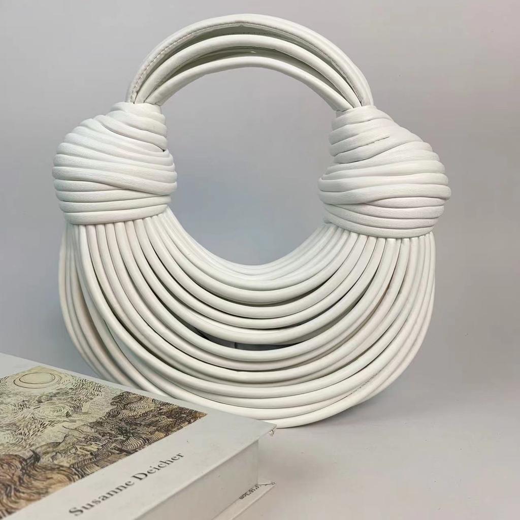 Handbags For Women New Gold Luxury Designer Handwoven Noodle Bags Rope Knotted Pulled Hobo Silver Evening Clutch Chic