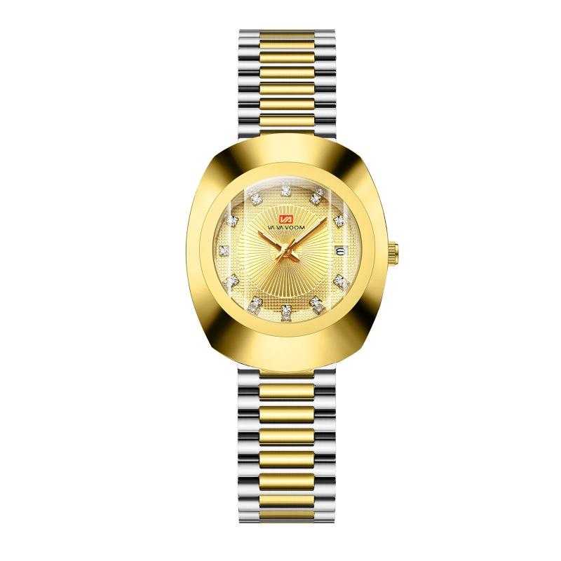 

VA VA VOOM Couple Quartz Watch Diamond Waterproof Steel Belt Watch Middle East Watch +