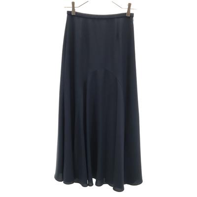 Mila Owen Long Length Flare Skirt Navy Blue Women Used