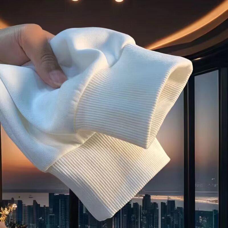 Men's Autumn/Winter Loose Fit Round Neck Sweatshirt - Trendy Long Sleeve, Thickened Plus Velvet