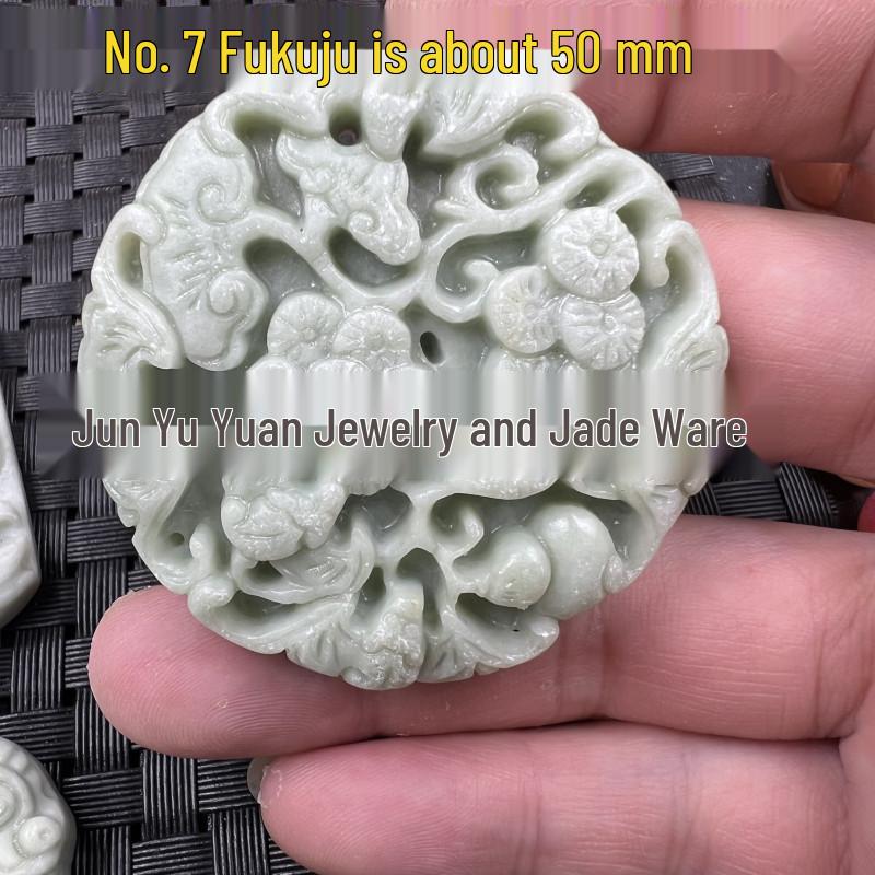 Guizhou Green Dragon Jade Pendant: Zodiac Buddha, Qilin Pixiu Talisman, Landscape and Abundance Designs