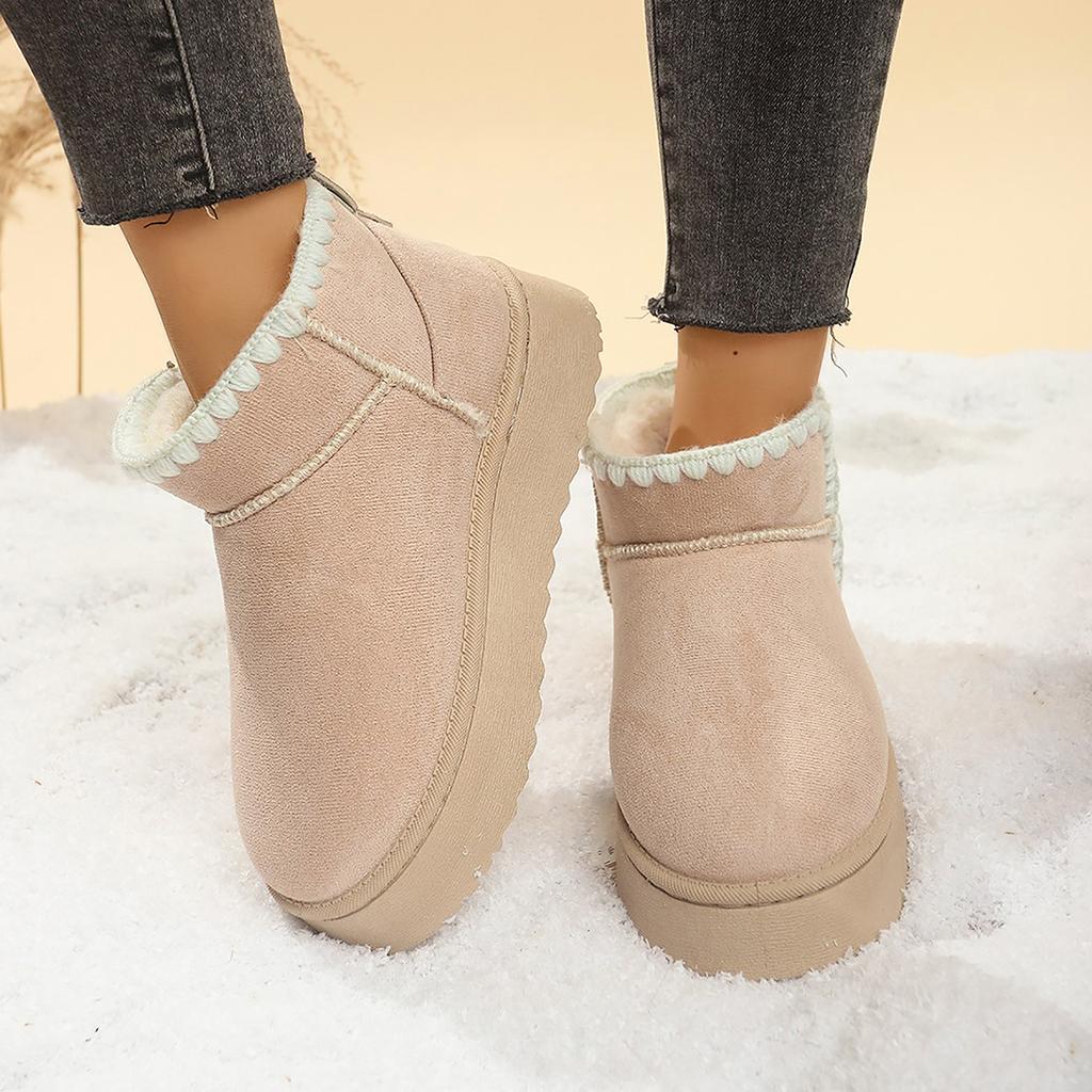 Fashion Women's Winter Thick Bottom Snow Boots Casual Fashion Round Toe Short Tube Warm Comfortable Cotton Boots for Women