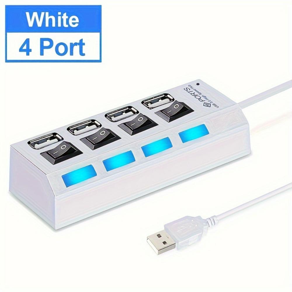 4/7 Port USB 2.0 HUB High Speed Power Adapter Expander Multi Ports USB Splitter With Switch For Laptop PC Computer Accessories