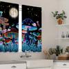 Mushroom Printing Curtain Rod Pocket High Shading Curtain Suitable Ideal Ideal for Kitchen Area Bedroom Study Cafe Living Room Home Decor Modern