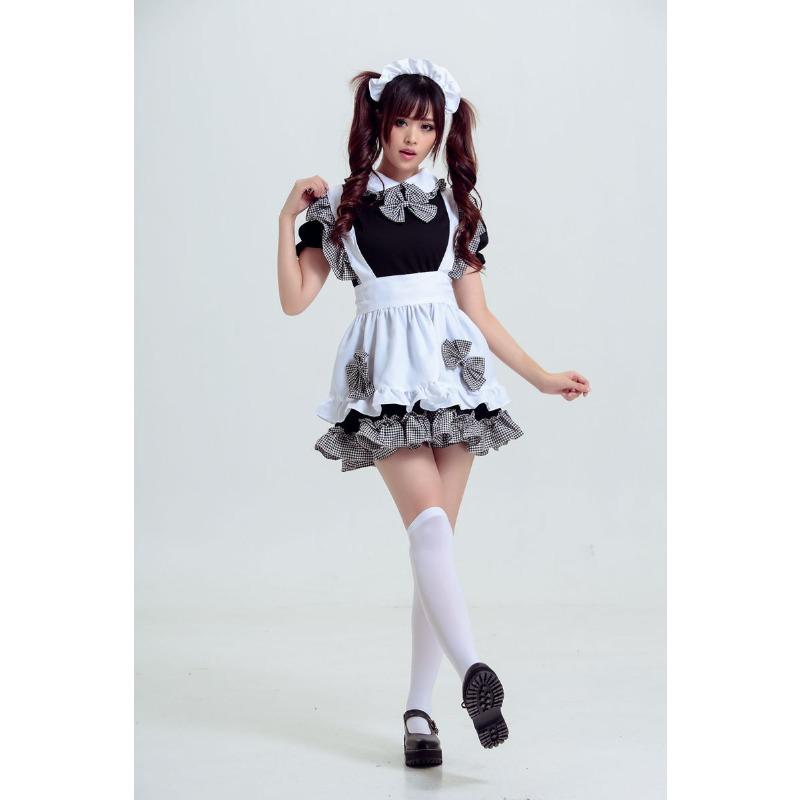 Akihabara Klassische Cosplay Japanische Anime Dienstmädchenkleidung, Dienstmädchenkleidung, Kellneruniform für westliche Restaurants