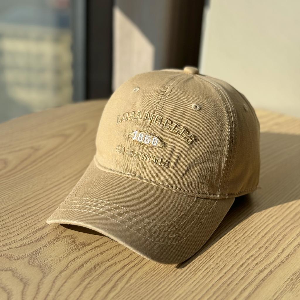 American retro fashion trendy deep-top baseball cap that makes the face look smaller, casual and versatile, unisex pure cotton sun hat