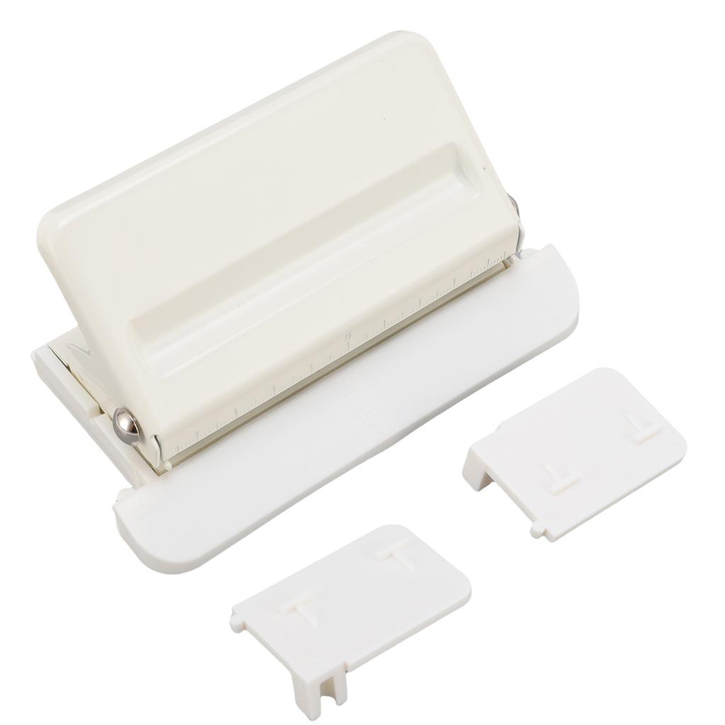 KW triO Handheld DIY Mushroom 4 Holes Punch Puncher Paper Cutter with Ruler 3 Sheets Punch Capacity for Office Home