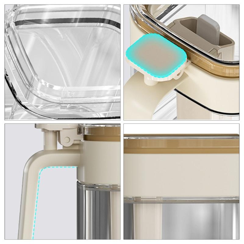 Clear Kitchen Spices Jars With Removable Spoon Compartment Food Storage Container For Pantries Organization