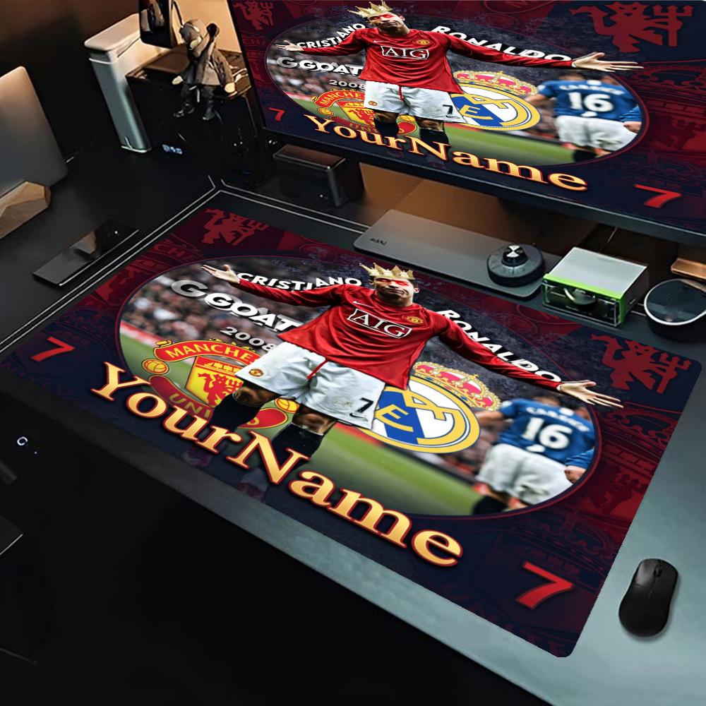 Cristiano Ronaldo Customized Name Mouse Pad Desk Mouse Pad Hd Print Desk Pad Nonslip Rubber Base Perfect For Office Laptop Gaming Setup