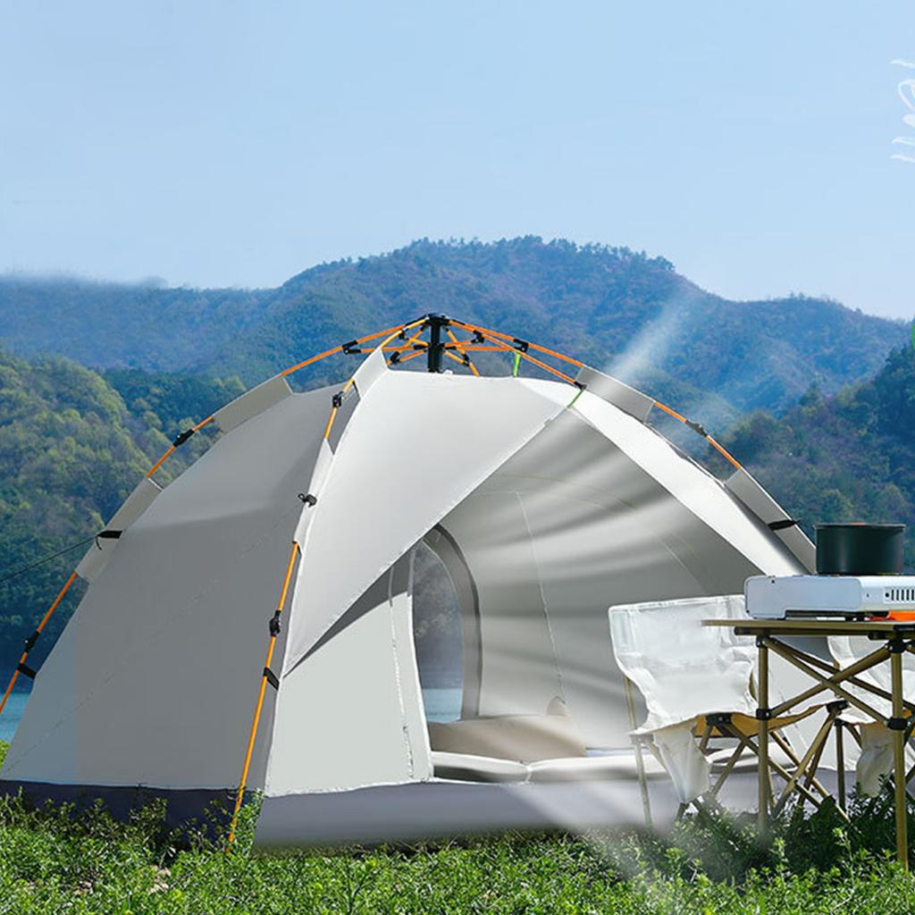 Fully Automatic Tent Glass Fiber Oxford Cloth Two Doors Fine Net Sunscreen Protection Tent for Picnic Camping 3 4 People