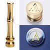 Mini Bamboo-Handled Stamp: 1.5cm Copper Head In Regular Script with Sealing Wax