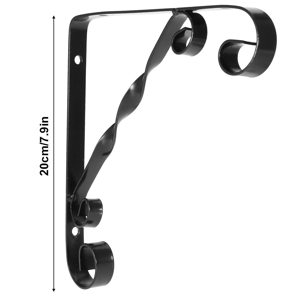 2Pcs Metal L Shape Wall Mounted Shelf Triangle Bracket Supporter