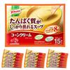 Ajinomoto Aji no Moto Knorr Polévka bohatá na bílkoviny Kukuřičný krémová tyčinka 15 kusů (Bílkoviny Vysoký obsah bílkovin Vitamín D Vápník)