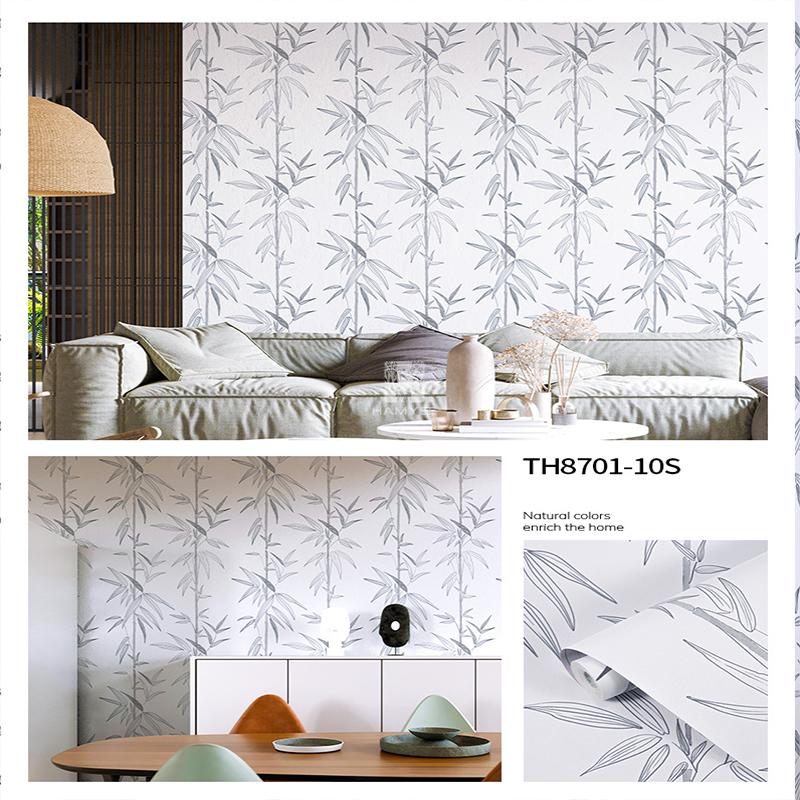 Bamboo Wallpaper Modern Geometric Contact Paper Black Stripes Detachable Self-adhesive Wallpaper Wall Covering Home Decoration