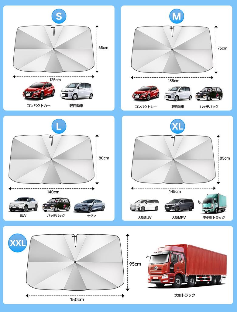 INSGEER Car Sunshade for Front Improved Model with Reinforced Ten Ribs and Flexible Center Flexible Opens to Rearview Provides Light Heat and UV Front