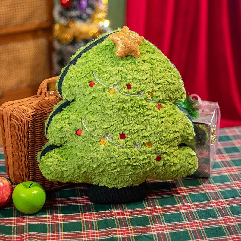 45cm Christmas Plush Doll Tree House Socks Snowman Stuffed Plush Toy Animal Doll Children Halloween Christmas Gift