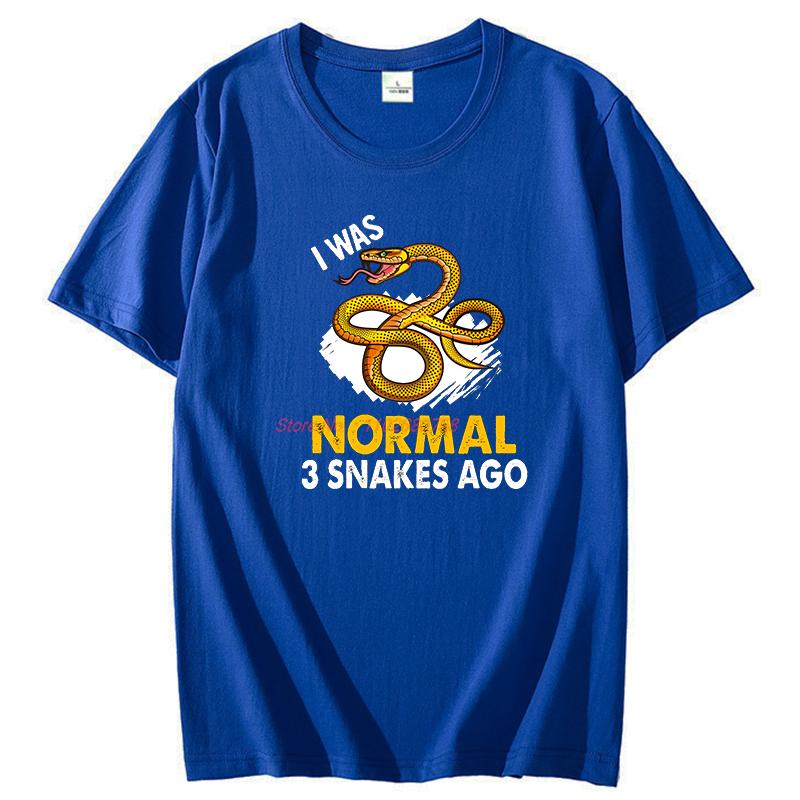 Funny Shirts Graphic Tee I Was Normal 3 Snakes Ago Fashion For Unisex Tops Tshirt New Arrival Goods Summer Cotton Tshirt